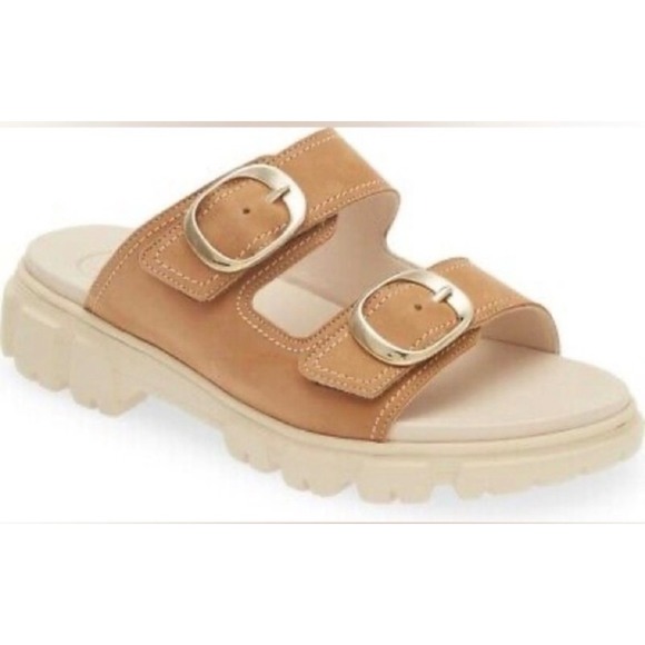Paul Green Marina‎ Slide Sandal Sisal Nubuk US 7 UK 4.5 NWT